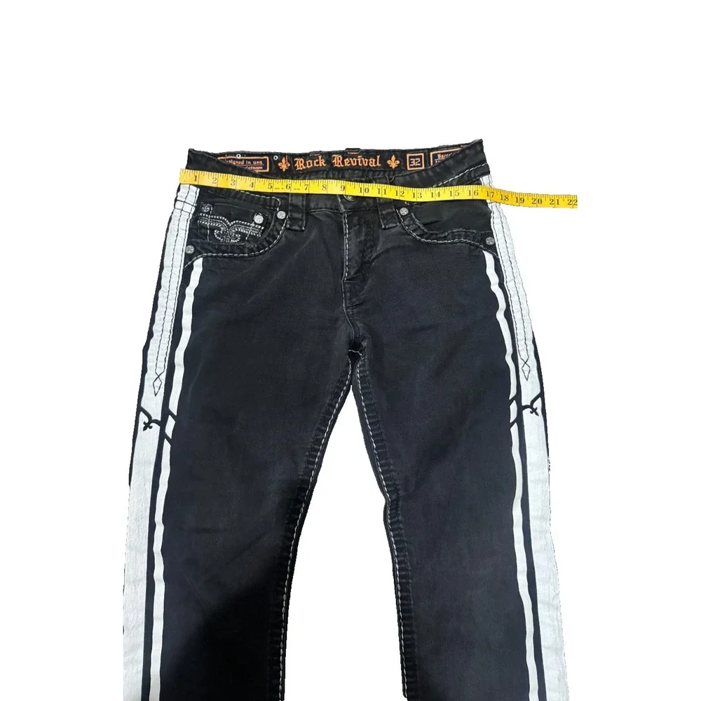 Rock Revival Barrett  Straight Jeans Black straight size 32 Denim Jeans